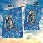 Personalised Bulldogs NAIDOC Week 2024 Garden Flag Aboriginal Fire Burning Sparks