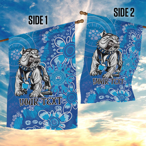 Personalised Bulldogs NAIDOC Week 2024 Garden Flag Aboriginal Fire Burning Sparks