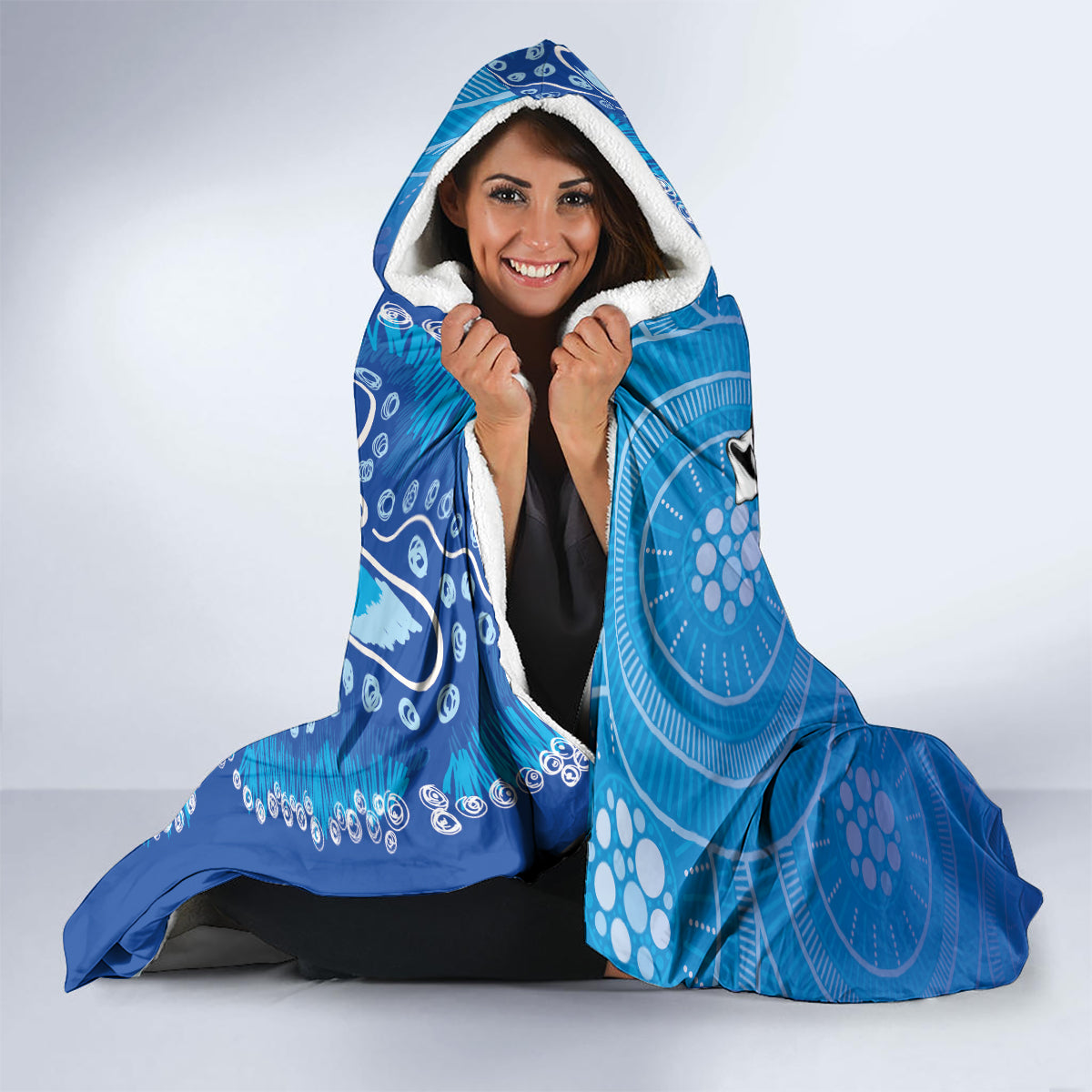 Personalised Bulldogs NAIDOC Week 2024 Hooded Blanket Aboriginal Fire Burning Sparks