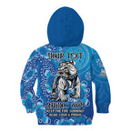 Personalised Bulldogs NAIDOC Week 2024 Kid Hoodie Aboriginal Fire Burning Sparks