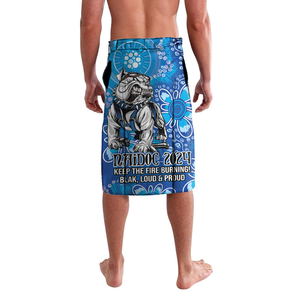 Personalised Bulldogs NAIDOC Week 2024 Lavalava Aboriginal Fire Burning Sparks