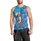 Personalised Bulldogs NAIDOC Week 2024 Men Tank Top Aboriginal Fire Burning Sparks