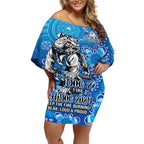 Personalised Bulldogs NAIDOC Week 2024 Off Shoulder Short Dress Aboriginal Fire Burning Sparks