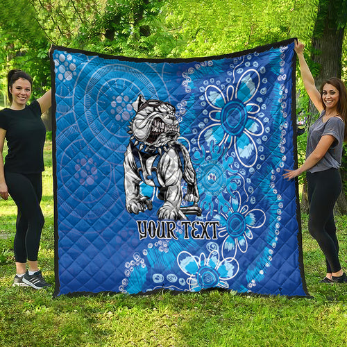 Personalised Bulldogs NAIDOC Week 2024 Quilt Aboriginal Fire Burning Sparks