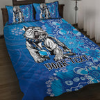 Personalised Bulldogs NAIDOC Week 2024 Quilt Bed Set Aboriginal Fire Burning Sparks