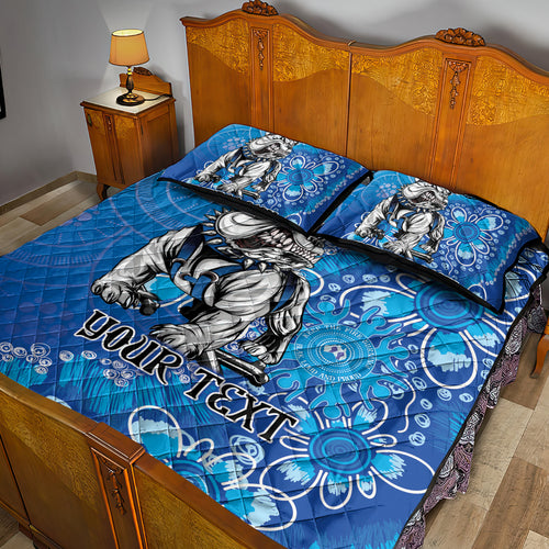 Personalised Bulldogs NAIDOC Week 2024 Quilt Bed Set Aboriginal Fire Burning Sparks