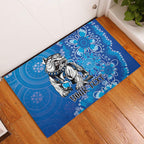 Personalised Bulldogs NAIDOC Week 2024 Rubber Doormat Aboriginal Fire Burning Sparks
