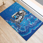 Personalised Bulldogs NAIDOC Week 2024 Rubber Doormat Aboriginal Fire Burning Sparks