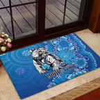 Personalised Bulldogs NAIDOC Week 2024 Rubber Doormat Aboriginal Fire Burning Sparks