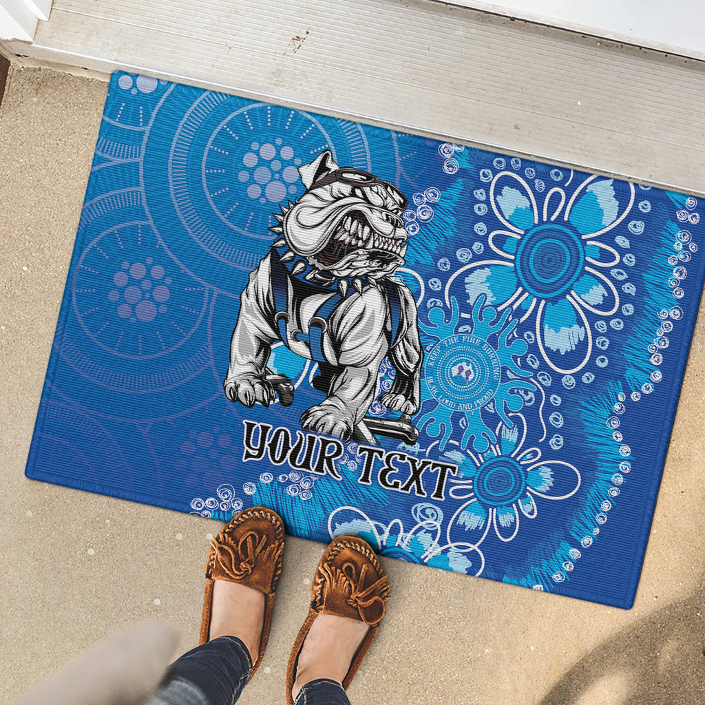 Personalised Bulldogs NAIDOC Week 2024 Rubber Doormat Aboriginal Fire Burning Sparks