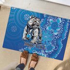Personalised Bulldogs NAIDOC Week 2024 Rubber Doormat Aboriginal Fire Burning Sparks