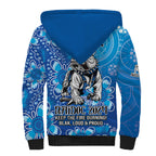 Personalised Bulldogs NAIDOC Week 2024 Sherpa Hoodie Aboriginal Fire Burning Sparks