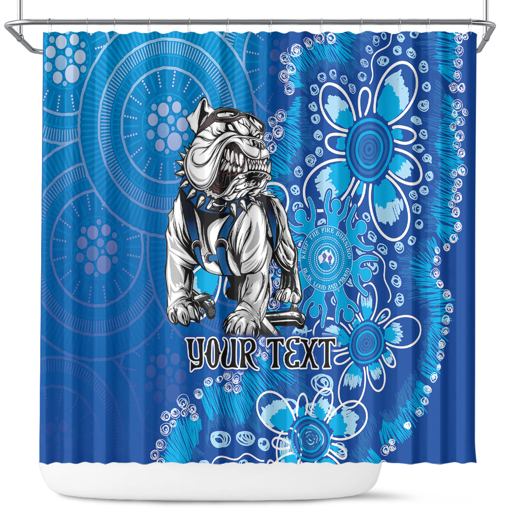 Personalised Bulldogs NAIDOC Week 2024 Shower Curtain Aboriginal Fire Burning Sparks