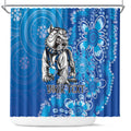 Personalised Bulldogs NAIDOC Week 2024 Shower Curtain Aboriginal Fire Burning Sparks