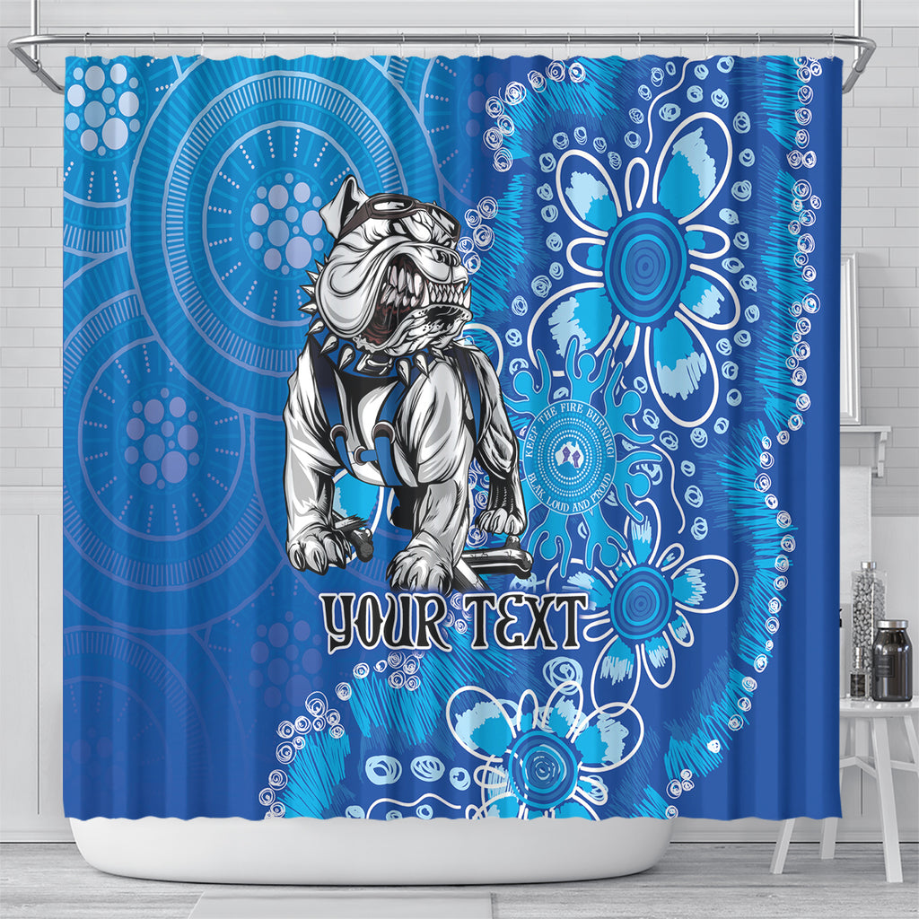 Personalised Bulldogs NAIDOC Week 2024 Shower Curtain Aboriginal Fire Burning Sparks