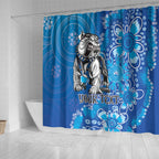 Personalised Bulldogs NAIDOC Week 2024 Shower Curtain Aboriginal Fire Burning Sparks