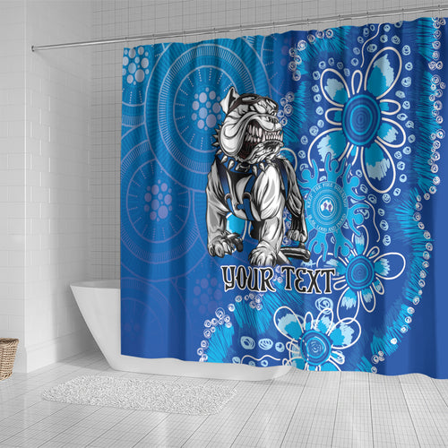 Personalised Bulldogs NAIDOC Week 2024 Shower Curtain Aboriginal Fire Burning Sparks