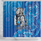 Personalised Bulldogs NAIDOC Week 2024 Shower Curtain Aboriginal Fire Burning Sparks