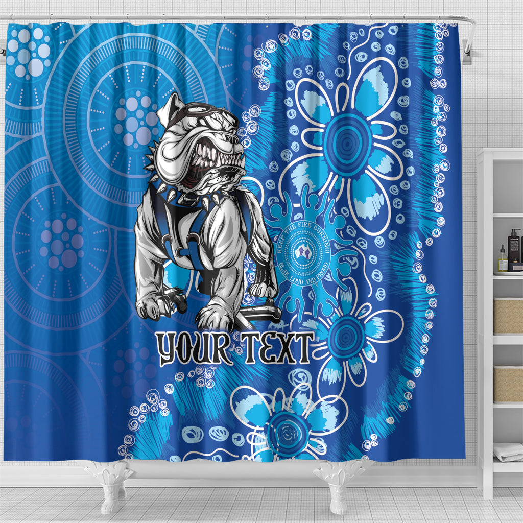 Personalised Bulldogs NAIDOC Week 2024 Shower Curtain Aboriginal Fire Burning Sparks