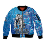 Personalised Bulldogs NAIDOC Week 2024 Sleeve Zip Bomber Jacket Aboriginal Fire Burning Sparks