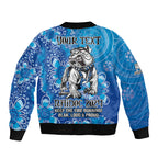 Personalised Bulldogs NAIDOC Week 2024 Sleeve Zip Bomber Jacket Aboriginal Fire Burning Sparks