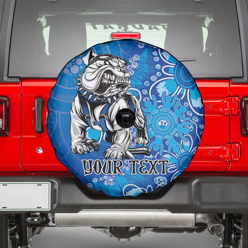 Personalised Bulldogs NAIDOC Week 2024 Spare Tire Cover Aboriginal Fire Burning Sparks