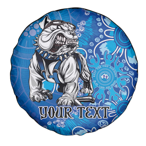 Personalised Bulldogs NAIDOC Week 2024 Spare Tire Cover Aboriginal Fire Burning Sparks