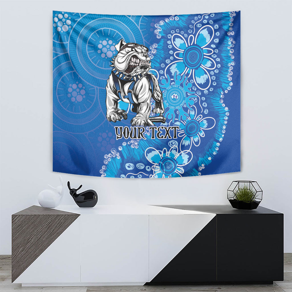 Personalised Bulldogs NAIDOC Week 2024 Tapestry Aboriginal Fire Burning Sparks
