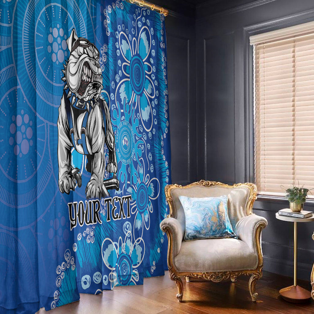 Personalised Bulldogs NAIDOC Week 2024 Window Curtain Aboriginal Fire Burning Sparks