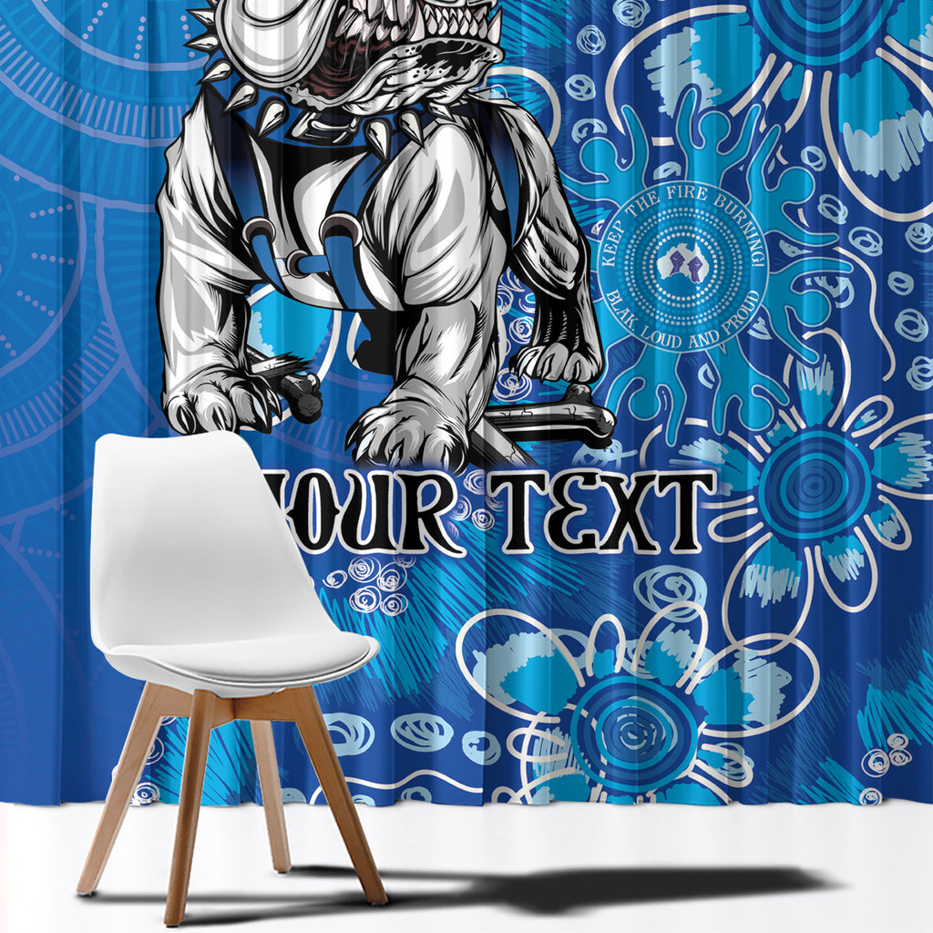 Personalised Bulldogs NAIDOC Week 2024 Window Curtain Aboriginal Fire Burning Sparks