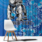 Personalised Bulldogs NAIDOC Week 2024 Window Curtain Aboriginal Fire Burning Sparks
