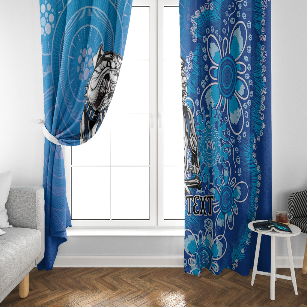 Personalised Bulldogs NAIDOC Week 2024 Window Curtain Aboriginal Fire Burning Sparks