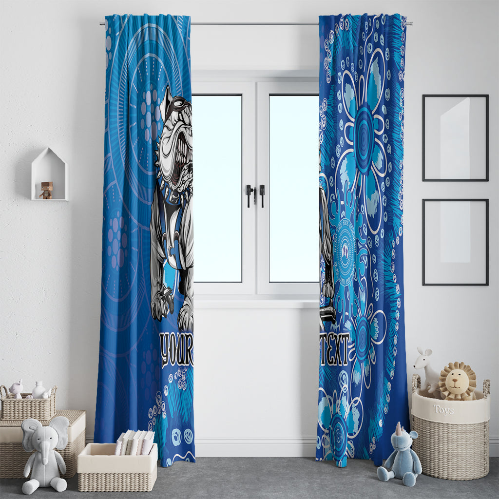 Personalised Bulldogs NAIDOC Week 2024 Window Curtain Aboriginal Fire Burning Sparks