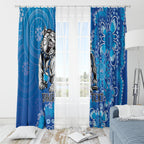 Personalised Bulldogs NAIDOC Week 2024 Window Curtain Aboriginal Fire Burning Sparks