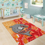 Personalised Dolphins NAIDOC Week 2024 Area Rug Aboriginal Fire Burning Sparks