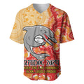 Personalised Dolphins NAIDOC Week 2024 Baseball Jersey Aboriginal Fire Burning Sparks