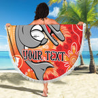 Personalised Dolphins NAIDOC Week 2024 Beach Blanket Aboriginal Fire Burning Sparks