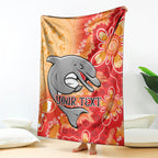 Personalised Dolphins NAIDOC Week 2024 Blanket Aboriginal Fire Burning Sparks