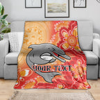 Personalised Dolphins NAIDOC Week 2024 Blanket Aboriginal Fire Burning Sparks