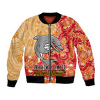 Personalised Dolphins NAIDOC Week 2024 Bomber Jacket Aboriginal Fire Burning Sparks