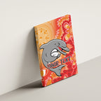 Personalised Dolphins NAIDOC Week 2024 Canvas Wall Art Aboriginal Fire Burning Sparks