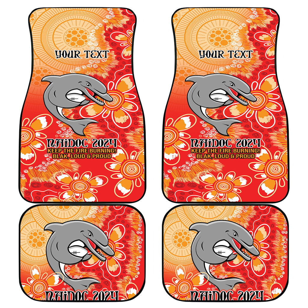 Personalised Dolphins NAIDOC Week 2024 Car Mats Aboriginal Fire Burning Sparks