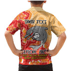 Personalised Dolphins NAIDOC Week 2024 Family Matching Mermaid Dress and Hawaiian Shirt Aboriginal Fire Burning Sparks