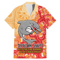 Personalised Dolphins NAIDOC Week 2024 Family Matching Mermaid Dress and Hawaiian Shirt Aboriginal Fire Burning Sparks