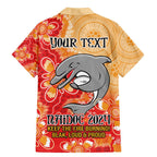 Personalised Dolphins NAIDOC Week 2024 Family Matching Mermaid Dress and Hawaiian Shirt Aboriginal Fire Burning Sparks