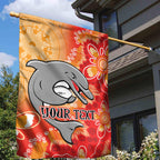 Personalised Dolphins NAIDOC Week 2024 Garden Flag Aboriginal Fire Burning Sparks