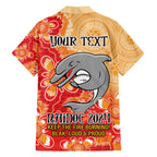 Personalised Dolphins NAIDOC Week 2024 Hawaiian Shirt Aboriginal Fire Burning Sparks