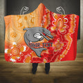 Personalised Dolphins NAIDOC Week 2024 Hooded Blanket Aboriginal Fire Burning Sparks