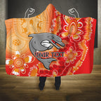 Personalised Dolphins NAIDOC Week 2024 Hooded Blanket Aboriginal Fire Burning Sparks
