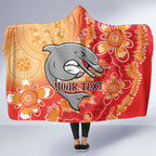Personalised Dolphins NAIDOC Week 2024 Hooded Blanket Aboriginal Fire Burning Sparks